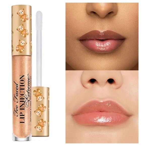 🌼SALE! 2/$45 Too Faced Lip Plumping Extreme Teddy Bear Gloss in Bee Sting - Picture 4 of 12